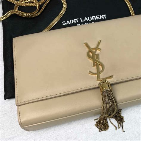 ysl black bag with gold tassel|ysl kate medium tassel.